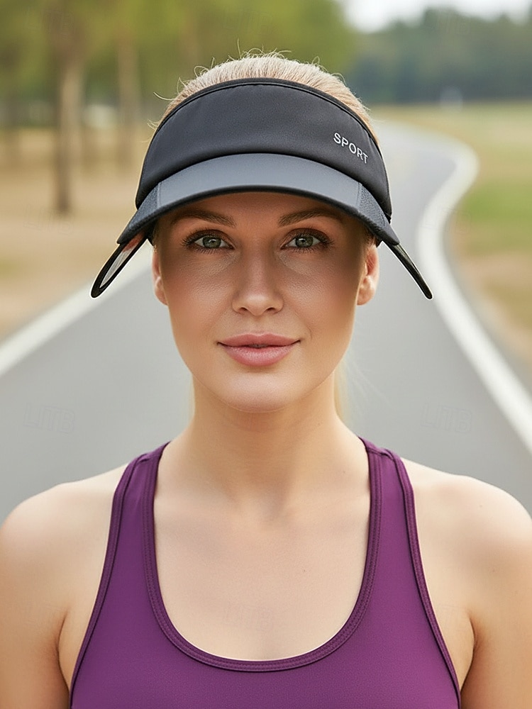 Γυναικείο ρυθμιζόμενο καπέλο ηλίου σε πολλά χρώματα από πολυεστέρα, αθλητικό καπέλο με αναδιπλούμενο γείσο, για γκολφ, τρέξιμο, τένις και casual υπαίθρια αθλητικά ρούχα 2026 - $11.99 –P1