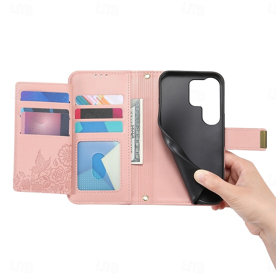 Phone Case For Samsung Galaxy S26 S26 Plus S26 Ultra Wallet Case Flip Cover with Stand Holder Zipper with Wrist Strap Tree Retro TPU PU Leather 2026 - $18.99 –P7