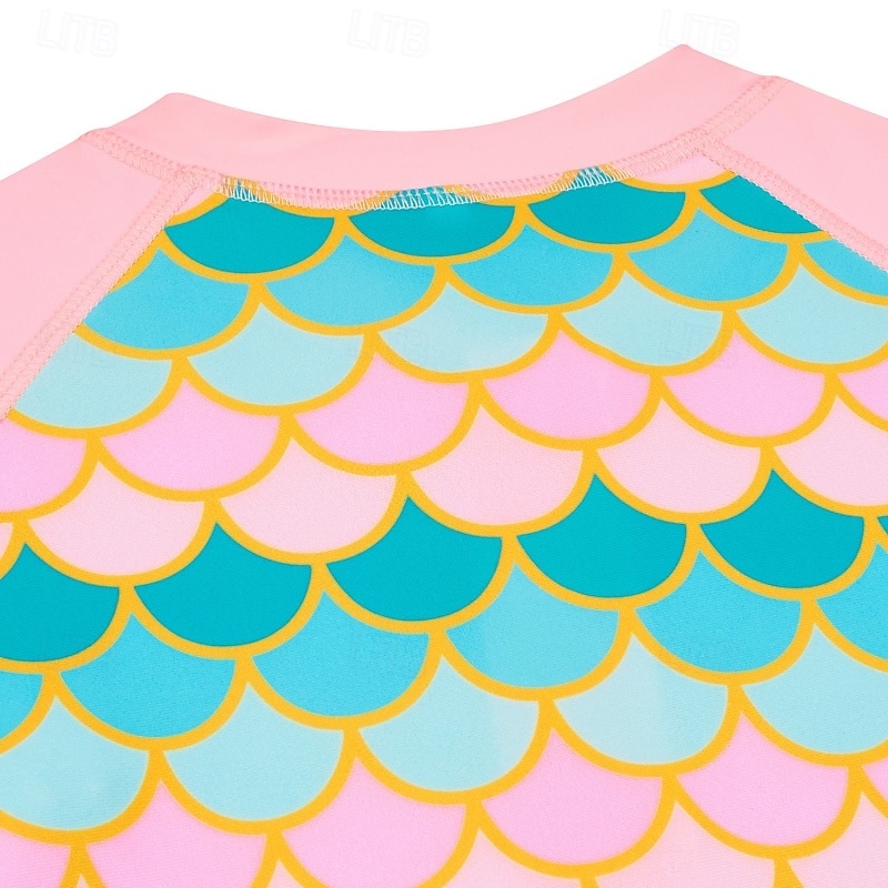 Maillot de bain Enfants Fille Extérieur Graphique Vacances Fermeture éclair Maillots de bain 4 ans et + Été Bleu Rose Claire Rose Claire de 2026 ? $21.99 –P13