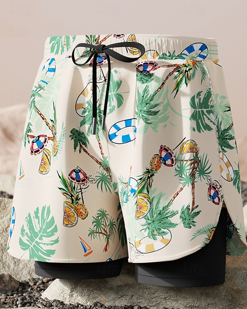 Mujer Regular Bañador Natación Corto Bañadores Pantalones Tropical Correa 2 en 1 con forro de compresión Secado rápido Elástico Transpirable Sin Mangas Bañadores Prendas de abajo Surf Buceo Natación 2026 - $13.99 –P1