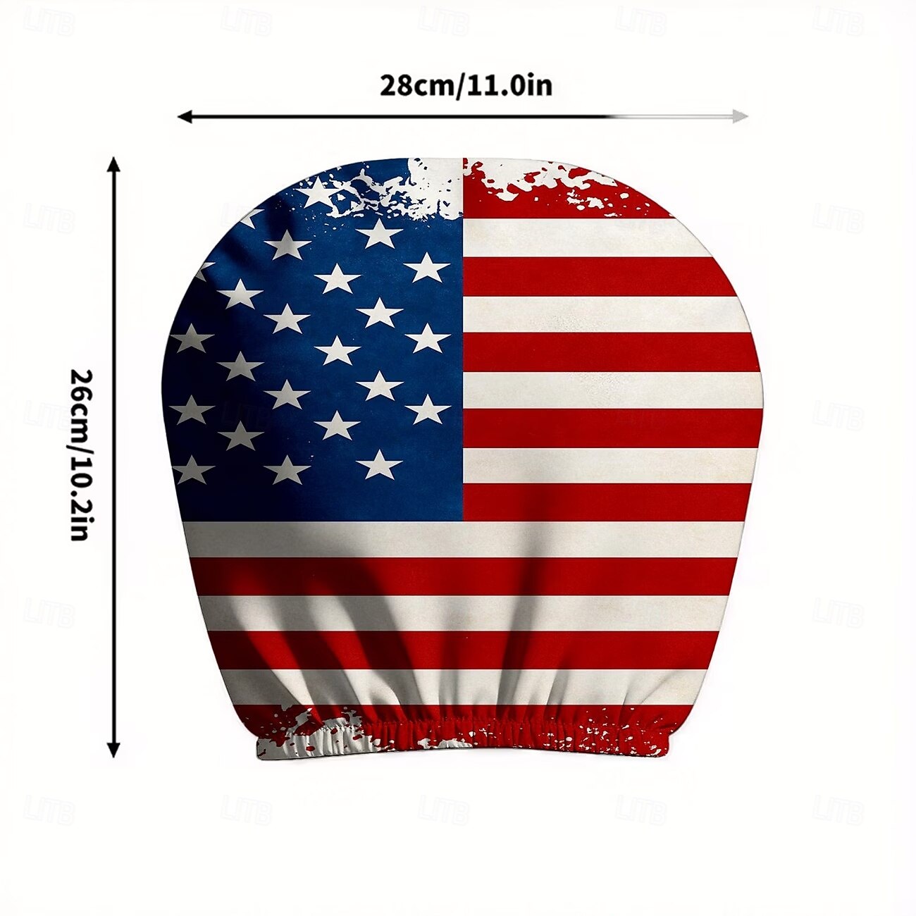 2 fundas para reposacabezas de coche con diseño de bandera estadounidense, con estampado de estrellas y rayas rojas, blancas y azules, ajuste universal, fácil de limpiar, suave y cómoda, ideal para 2026 - $9.49 –P16