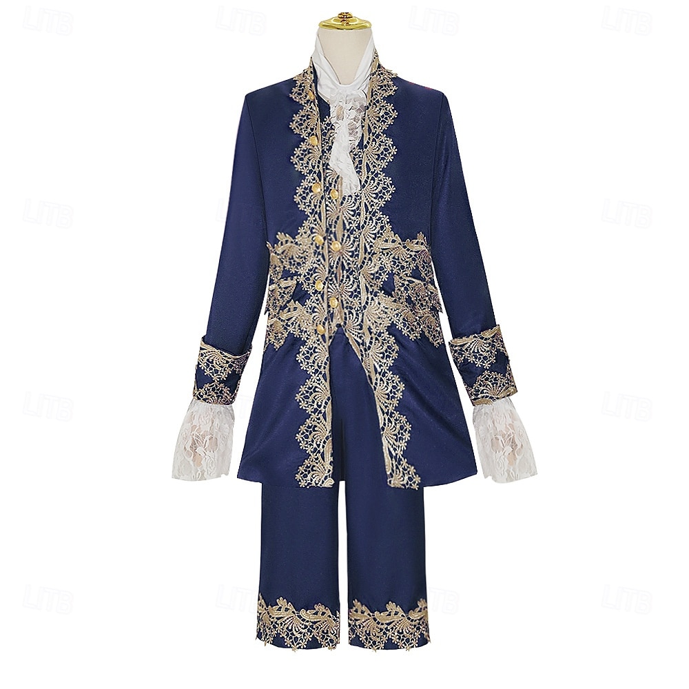 Retrò Vintage Rococò Lunghezza al ginocchio Pantaloni Gilet Collari falsi Principe Gentiluomo Nobile Costume Per uomo Halloween Carnevale Mascherata Fiera Rinascimentale Festa a tema retrò Adulti del 2026 a $94.99 –P5
