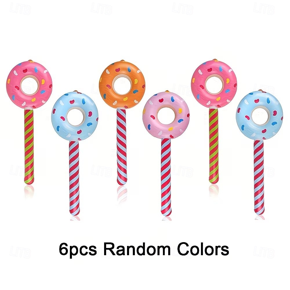 6pcs Inflatable Lollipops in Random Colors, Inflatable Donut Candy, Birthday Party Decorations, Novelty Toys 2026 - $21.99 –P6
