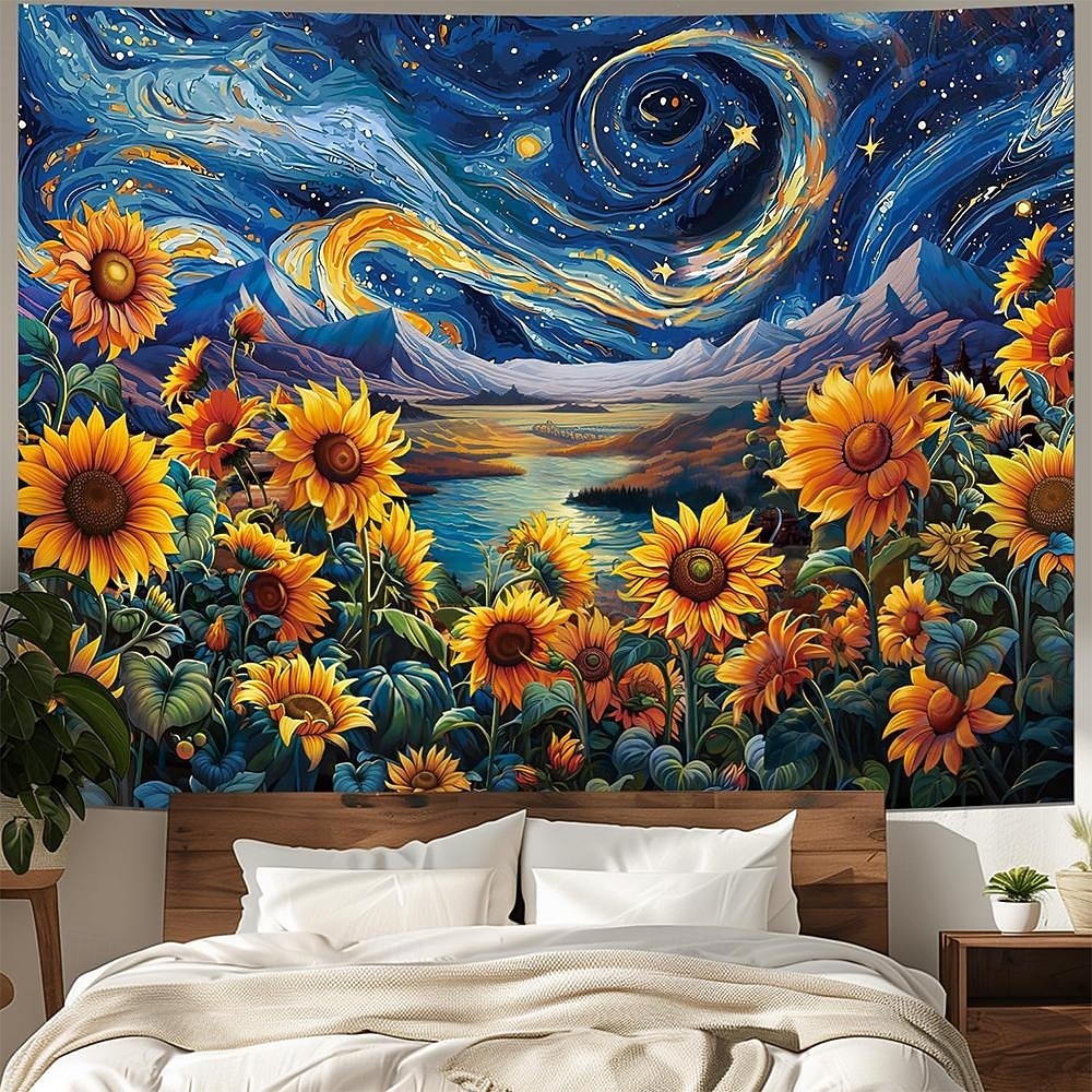 magico cielo notturno luna paesaggio montano arazzo fungo luminoso farfalla foresta lago decorazione murale psichedelica fantasy casa camera da letto soggiorno sfondo del 2026 a $20.99 –P6