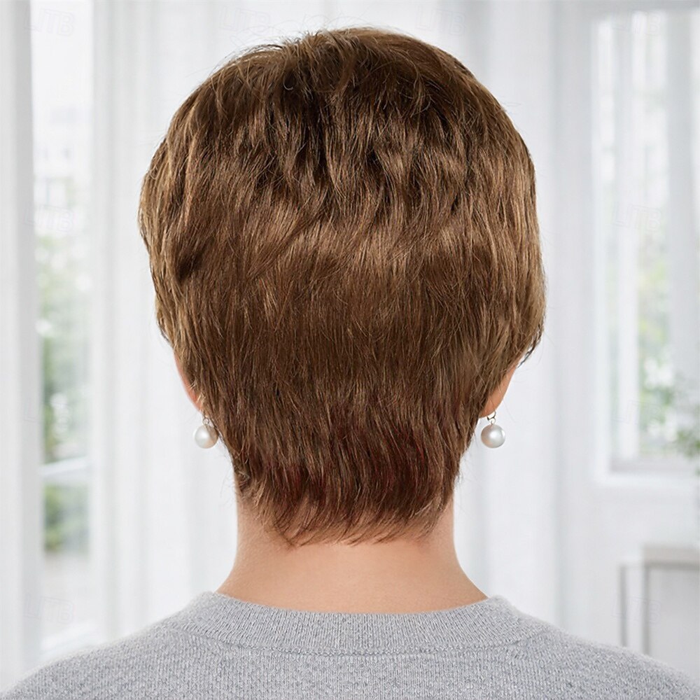 Peruca curta e elegante para mulheres - corte pixie loiro suave com camadas delicadas de 2026 por $32.99 –P6