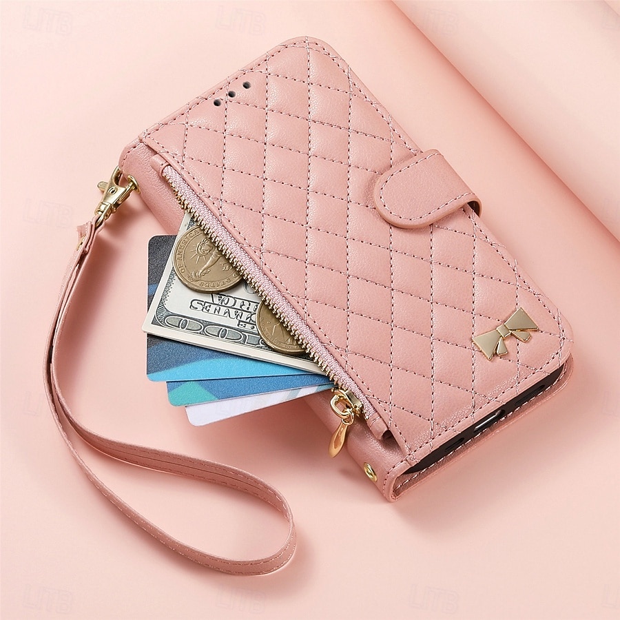 Phone Case For Samsung Galaxy S26 S26 Plus S26 Ultra Wallet Case Flip Cover Zipper with Wrist Strap Kickstand Retro TPU PU Leather 2026 - $19.99 –P28