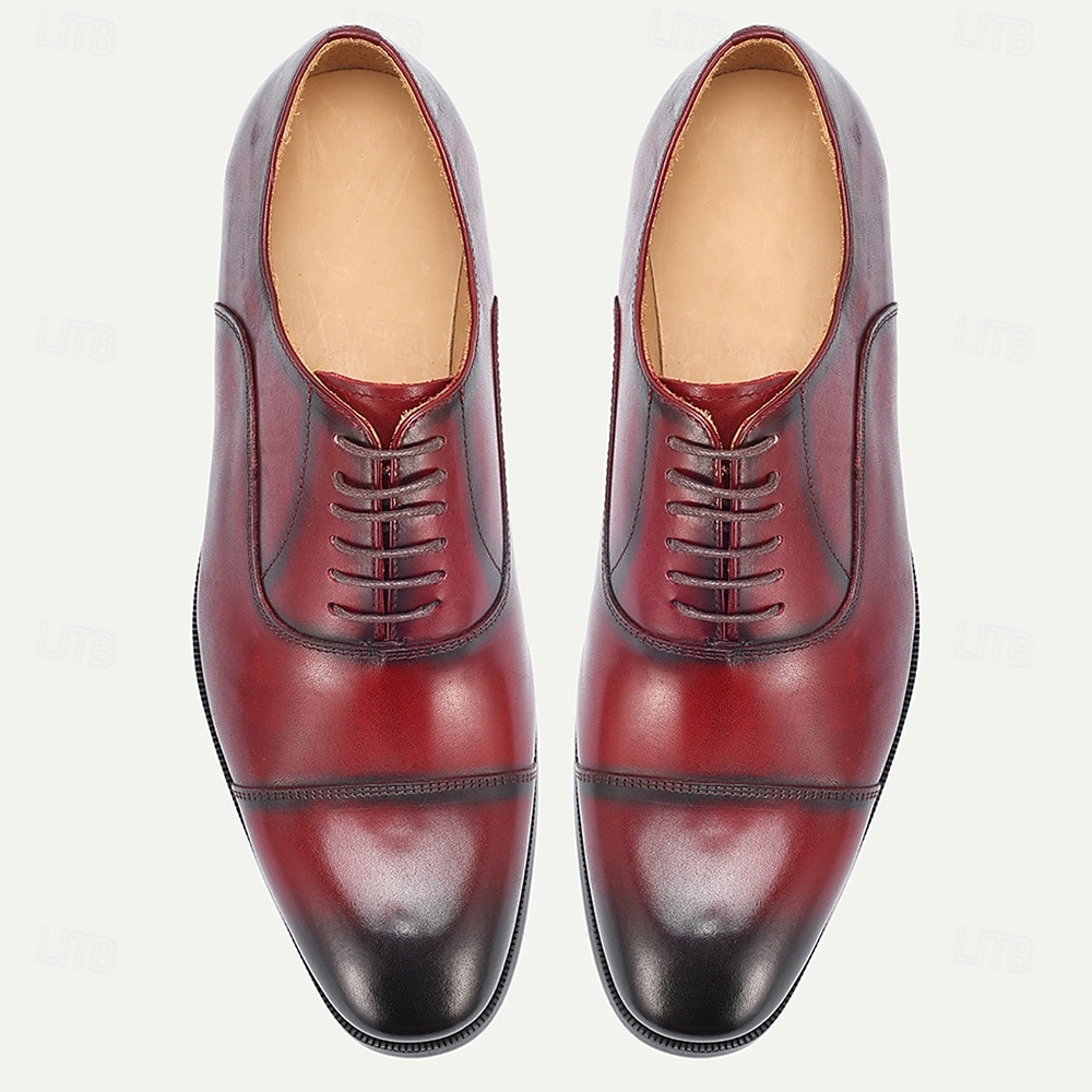 Pantofi eleganți din piele de înaltă calitate pentru bărbați – piele de vacă autentică, vârf Oxford, aspect elegant și elegant, încălțăminte bărbătească confortabilă, ideală pentru nunți, petreceri, evenimente de afaceri și formale 2026 - $109.99 –P5
