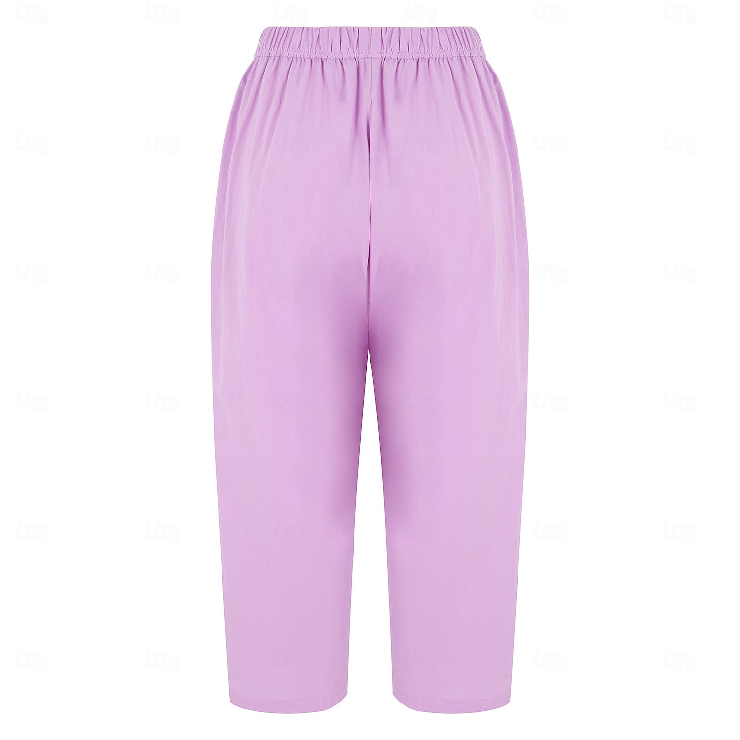 Жен. Широкие Льняные брюки Штаны Чино Отпуск Мода Классический Полная длина Нормальная Полотняное плетение Кулиска Плиссировка Карман Комфорт Легкость Дышащий Неэластичная 2026 - $19.99 –P6