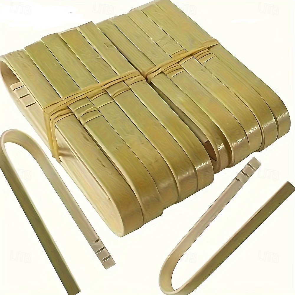 ٥٠ قطعة من الملاقط الخشبية، أدوات طبخ للاستخدام مرة واحدة، ملاقط صغيرة من الخيزران، ملاقط طبيعية للخبز والتحميص، أدوات شواء، تستخدم في محلات الشاي والقهوة، أواني طهي للشواء، مشابك طعام. 2026 - $15.99 –P1