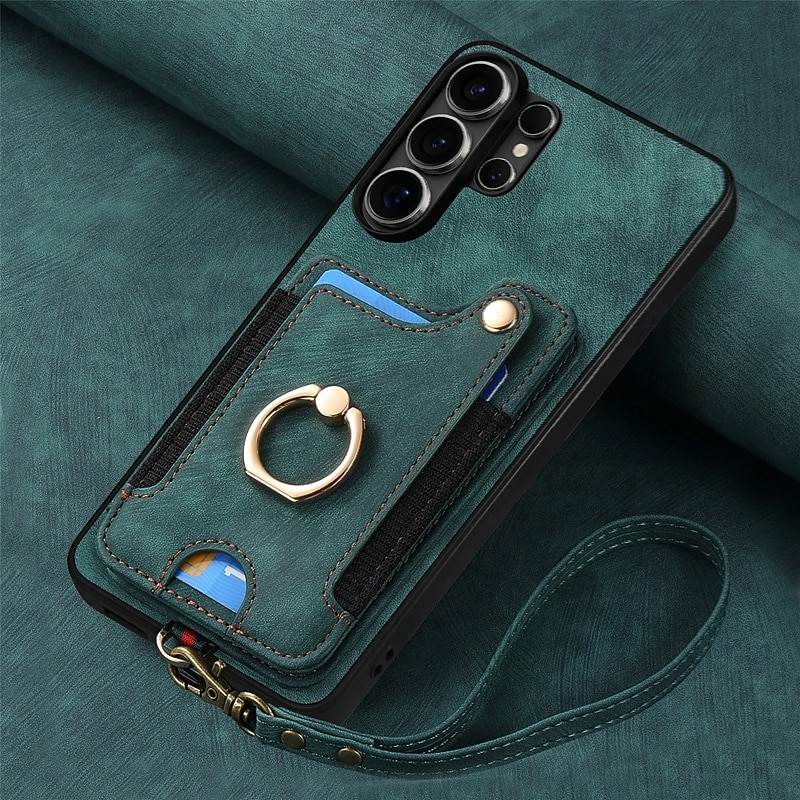 Phone Case For Samsung Galaxy S26 S25 Edge S24 S23 FE S22 Plus  Ultra A56 A36 A26 A16 A06 Wallet Case with Wrist Strap Shockproof TPU PU Leather 2026 - $17.99 –P20