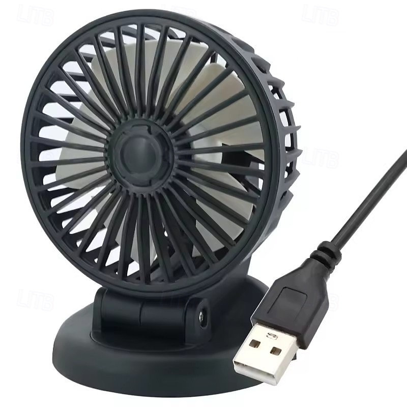 Autoventilator, 12V sigarettenaansteker- of USB-voeding voor in de auto, opvouwbare dashboardventilator met 360° rotatie, krachtige koelventilator met 5 bladen voor auto, vrachtwagen, SUV, camper, 2026 - $19.99 –P6
