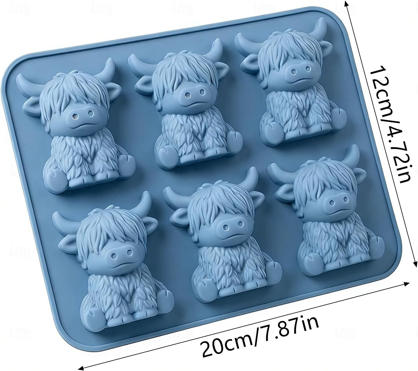 Moule à glaçons mini vache des Highlands, bac à glaçons 3D mignon en silicone pour whisky et cocktails &machine à glaçons réutilisable en forme d'animal pour boissons, accessoires de bar, café glacé de 2026 ? $9.99 –P10