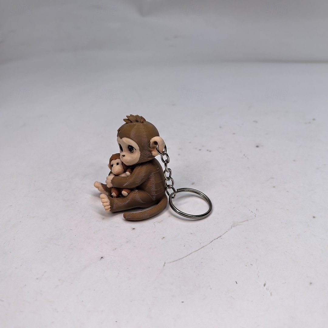 2026年 3Dプリント パンチザモンキー ミーム キーチェーン、面白いオランウータンフィジェットキーチェーン、クリエイティブなノベルティ動物 キーリングペンダント、ストレス解消デスクトイ、友人や子供、大人へのかわいいギフト、バッグバックパックチャーム  コレクション – $16.99 –P9