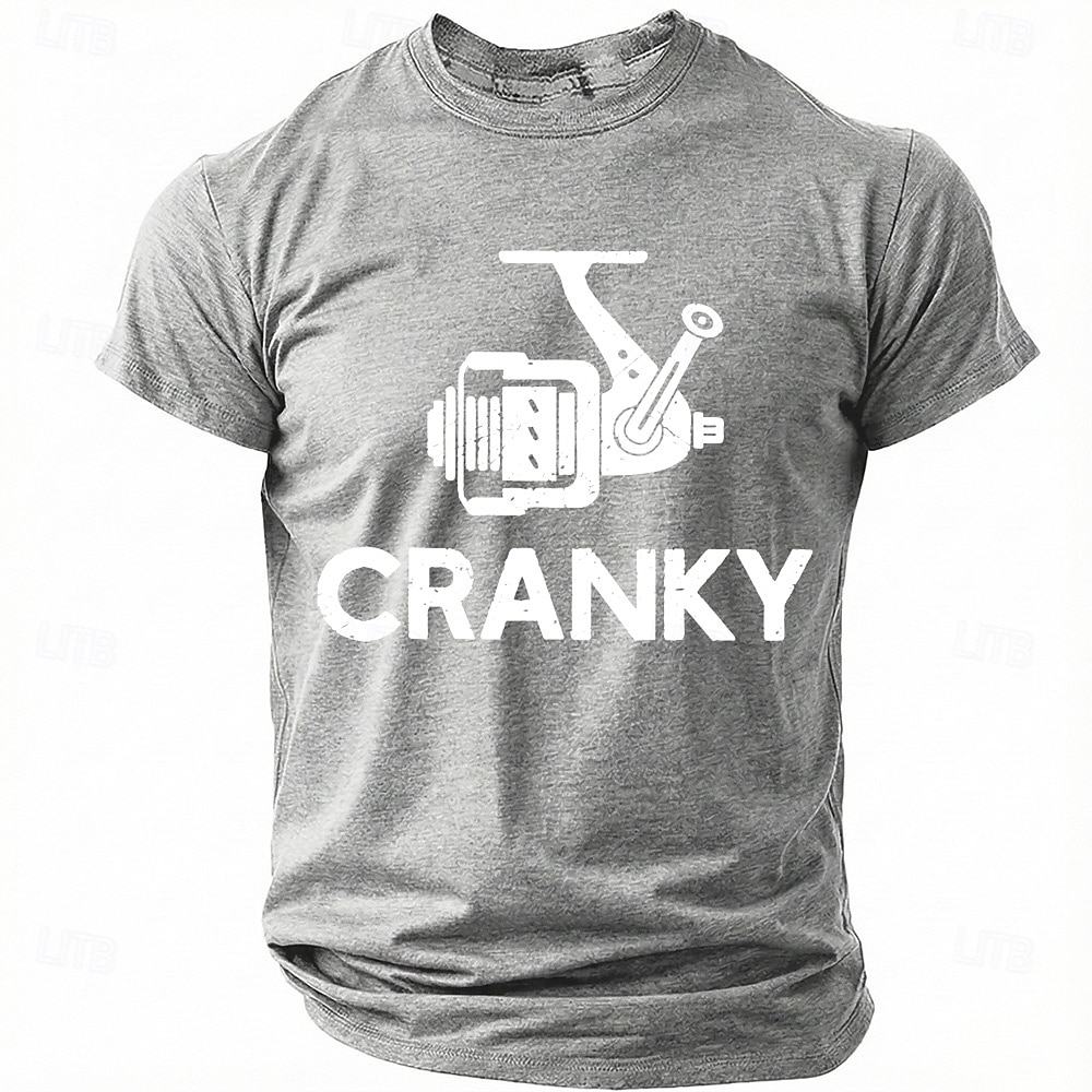 Men's Cranky Fishing Reel Spinning Reel Funny Humorous Pun Fisherman Gift T Shirt Graphic Regular Fit Outdoor Fishing Trip Designer Clothing Apparel S M L XL XXL XXXL 2026 - $22.99 –P5