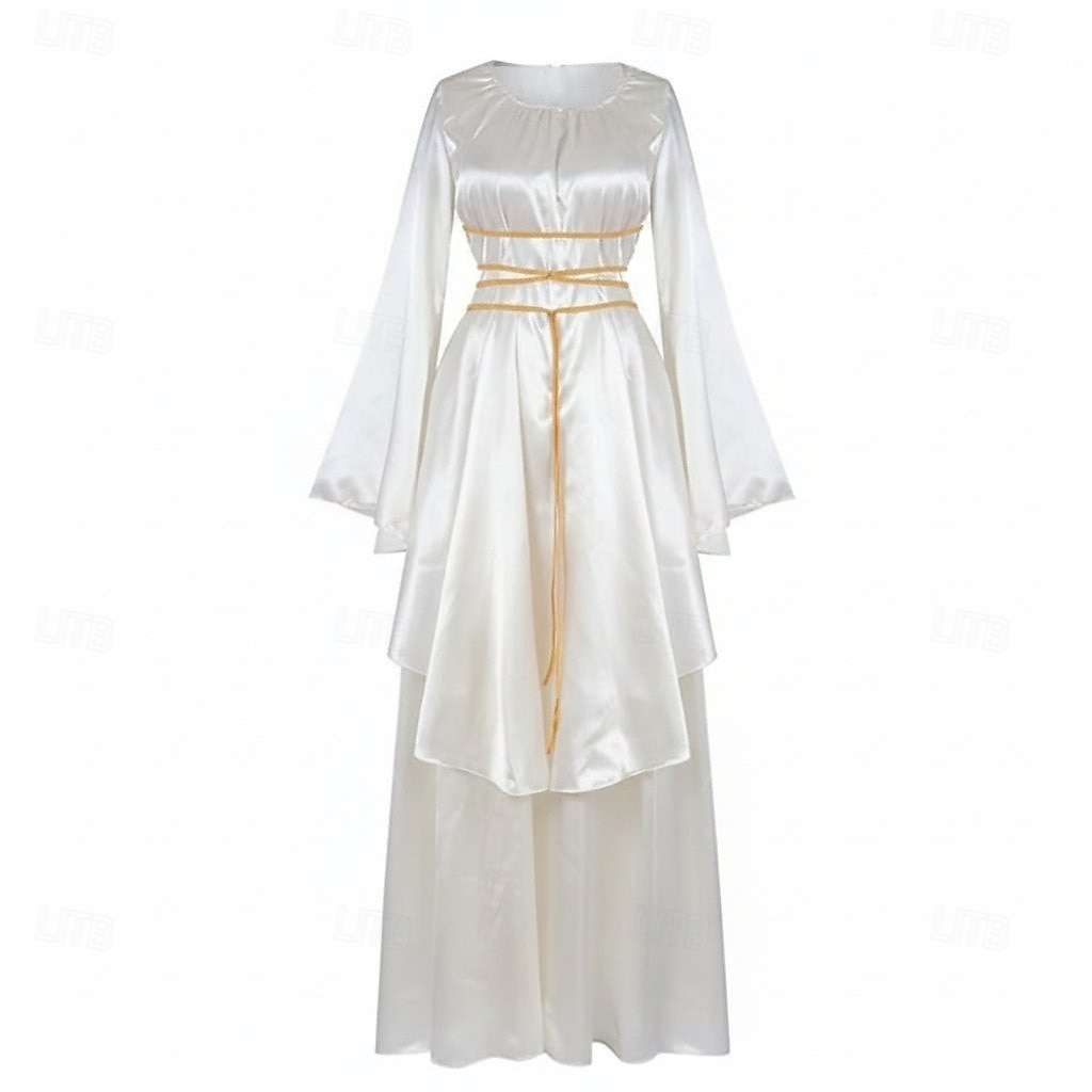 Victoriano Medieval Renacimiento Hasta el Suelo Vestidos Bruja Hada Corte A Disfraz Mujer Fantasía Víspera de Todos los Santos Carnaval Mascarada Feria del Renacimiento LARP Fiesta temática retro 2026 - $61.99 –P6