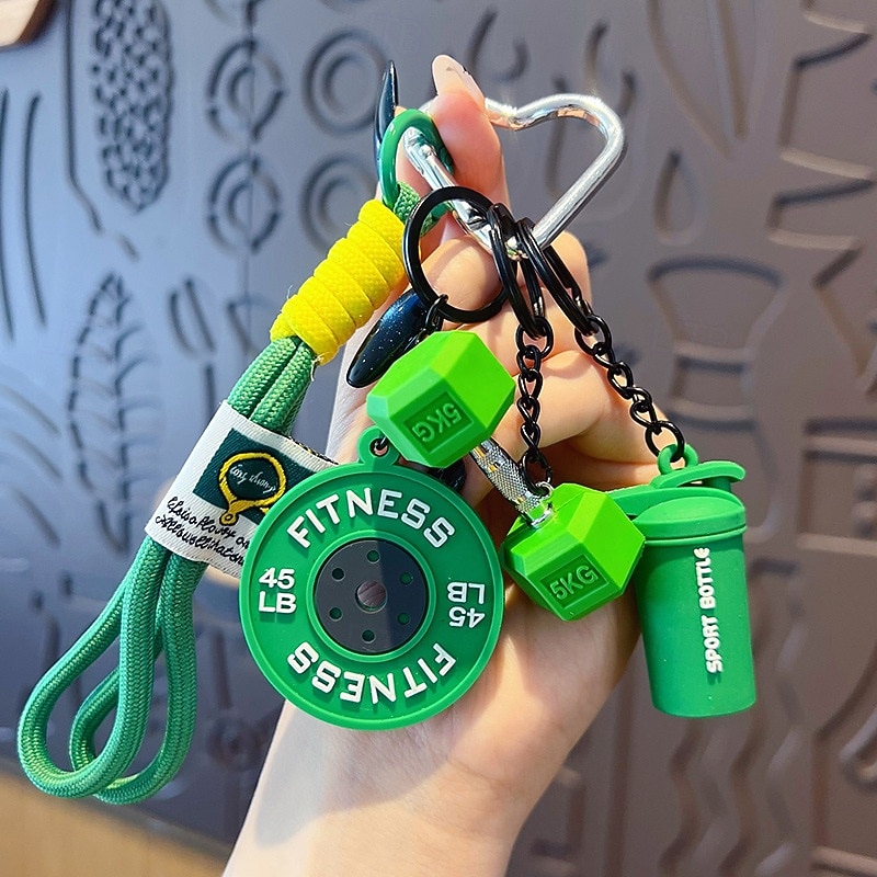 DIY Mini Gym Barbell Plate Keychain, Creative Fitness Weight Plate Keyring Pendant, Sport Lover Key Chain for Car Keys, Bag Charm, Couple Gift, Gym Lover Accessories 2026 - $9.99 –P2