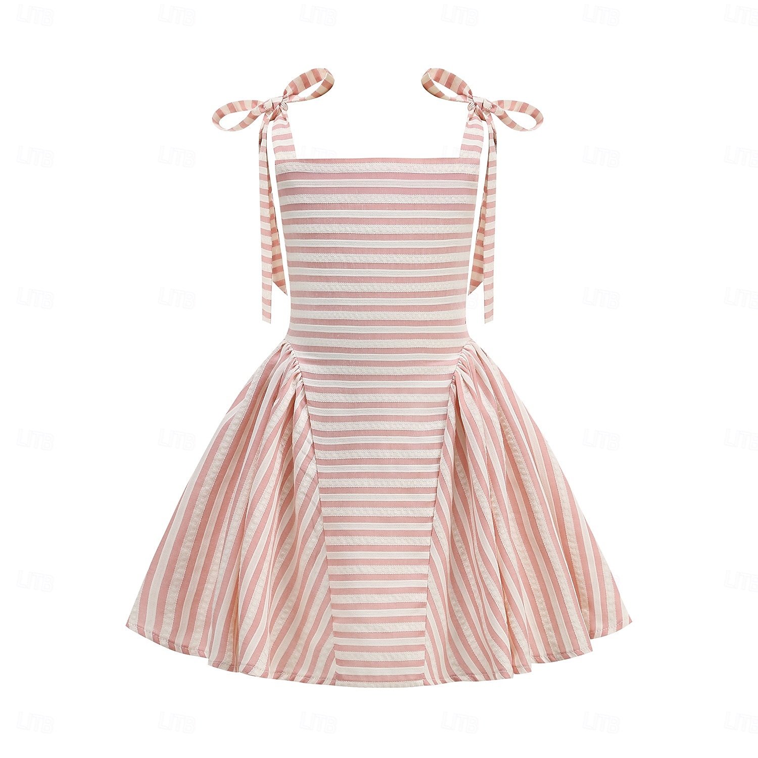 Femtiotal Retro / vintage Knälång Klänningar Rockabilly Flare Klänning Ärmlös Randig Maskeradkläder Flickor Halloween Karnival Maskerad Bal Kvällsfest Förlovningsfest Barn Klänning Hemkomstklänningar 2026 - $38.99 –P1