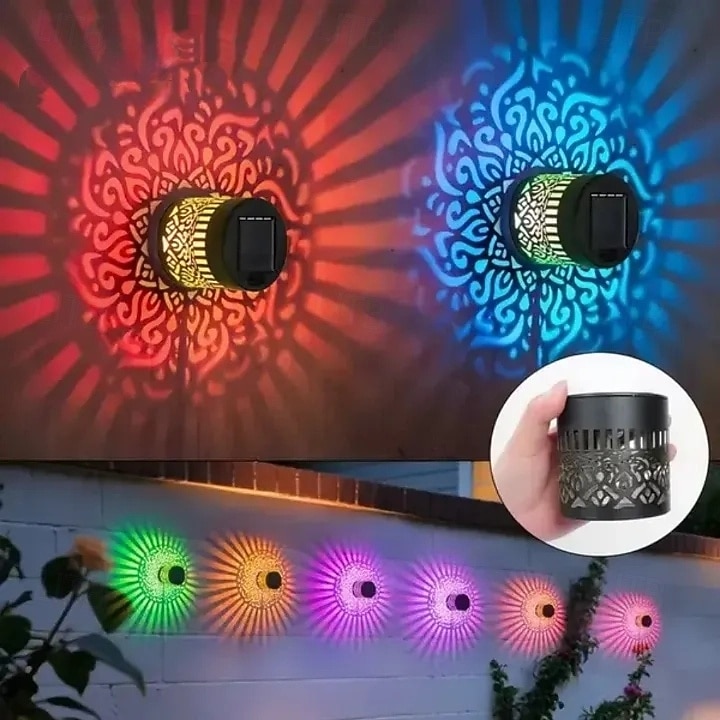 1 pachet felinar solar suspendat pentru exterior, felinare decorative metalice de grădină, lumină LED alb cald, impermeabilă, iluminat peisagistic pentru masă, alee, petrecere, curte 2026 - $17.99 –P2