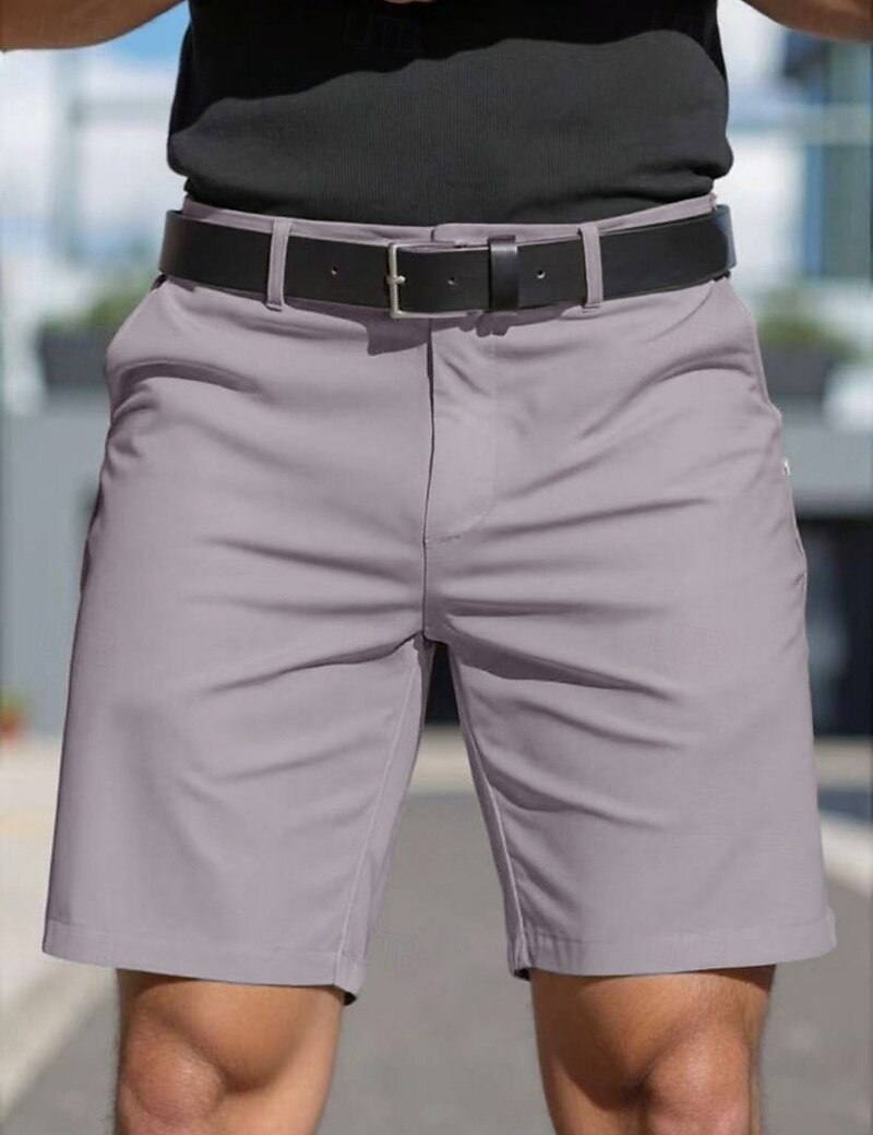 Per uomo Shorts Shorts eleganti Lavoro Pantaloncini casual Tasca Semplice Comodità Traspirante Lunghezza al ginocchio Casuale All'aperto Spiaggia Vacanza Moda Blu azzurro cielo Inelastico del 2026 a $26.99 –P10