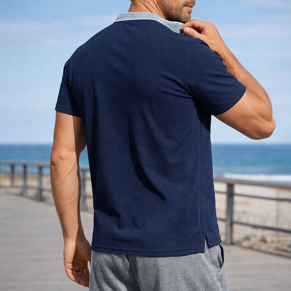 Per uomo Blocco di colori T-shirt da corsa Maglia a compressione Maglia atletica Sport in alto Estate Tasche Manica Corta Traspirante Allenamento in Palestra Corsa Jogging Fitness Nero Rosso Blu del 2026 a $15.49 –P4