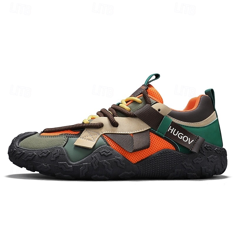 męskie buty sportowe typu adventure trail z wielokolorowymi paskami, oddychające i wytrzymałe, idealne na piesze wędrówki, sporty na świeżym powietrzu i do codziennego użytku 2026 - $42.99 –P3