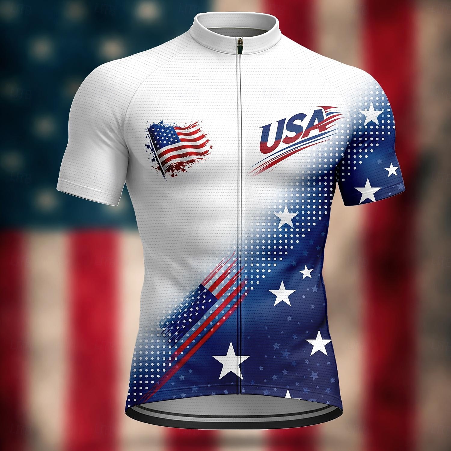 250° anniversario dell'America Giornata dell'indipendenza Giorno dell'Indipendenza americana Da uomo Maglia da Ciclismo Bandiera Americana Manica Corta Bicicletta Maglia Top con 3 tasche posteriori del 2026 a $30.99 –P1
