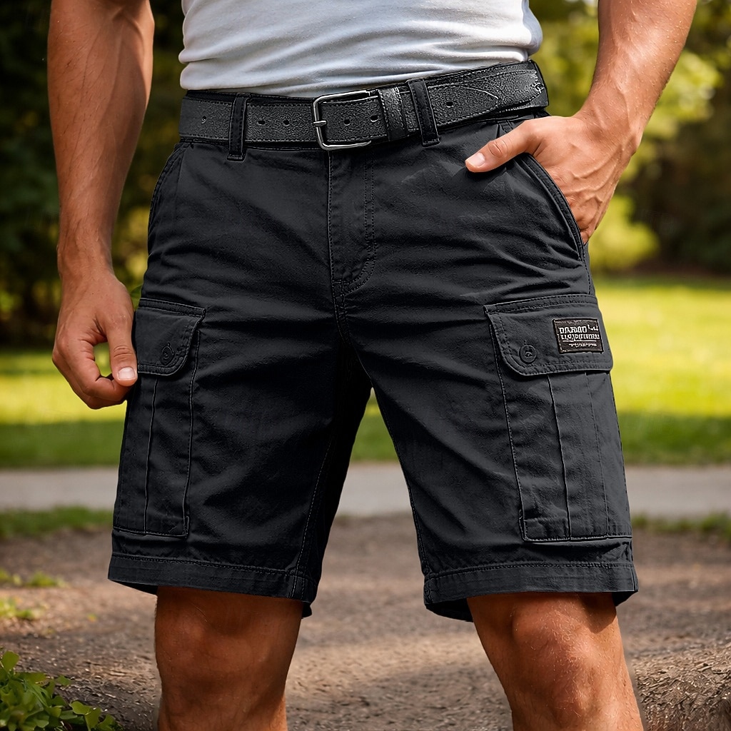 Bărbați Pantaloni de marfă Pantaloni Scurți Cargo Pantaloni Scurți Pantaloni scurți casual Buzunar Simplu Confort Lungimea genunchiului Casual În aer liber Haine de strada Modă Șic Stradă Negru 2026 - $35.99 –P2