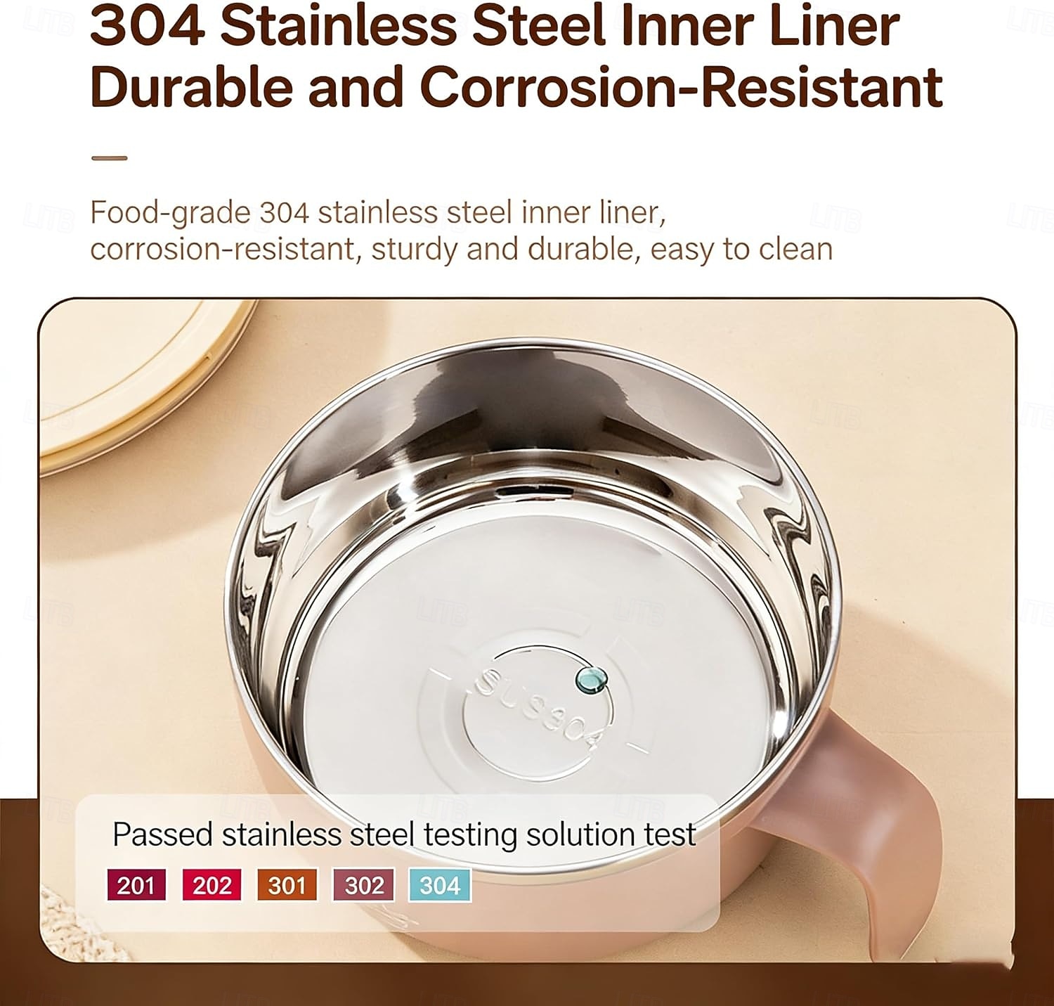 304 rustfritt stål nudelskål med lokk og håndtak, 1200 ml ramenskål med stor kapasitet, dobbeltvegget skåldingssikker suppeskål, bærbar matbeholder for studenthjem, kontor, hjemmebruk 2026 - $16.99 –P14