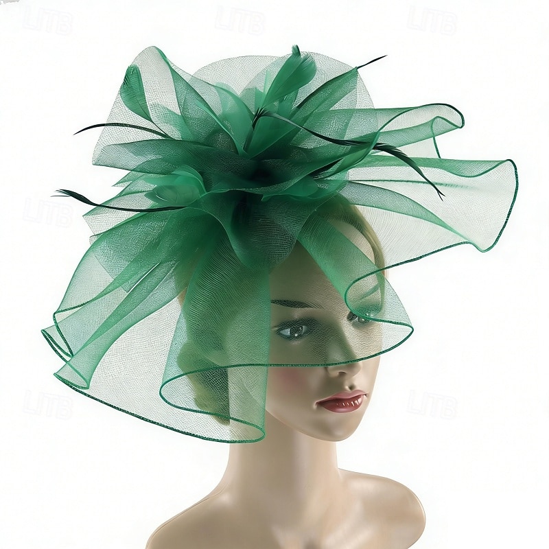 Fascinator Piuma Rete Matrimonio Compleanno Elegante Vintage Carino Con Piuma Tulle Copricapo Copricapo del 2026 a $17.49 –P5