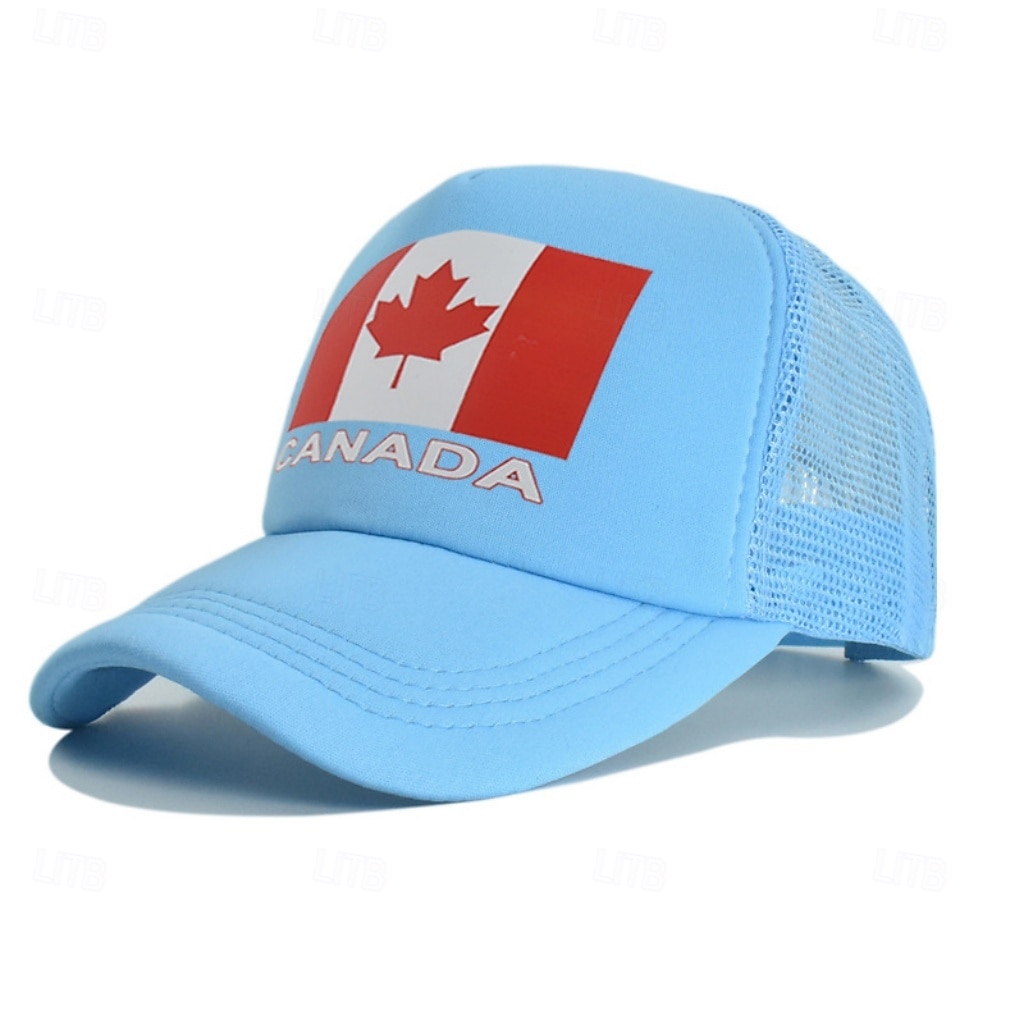 Per uomo Cappellino da Baseball Cappello da Sole Blu Nero Poliestere Patchwork Moda Streetwear Casual Casuale Quotidiano All'aperto Grafico Bandiera Protezione Solare Protezione solare Traspirabilità del 2026 a $4.49 –P10