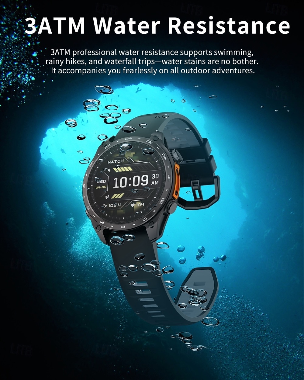 Smartwatch da uomo Amolde HD300 Pro con GPS, mappe offline, memoria da 4 GB, registratore, torcia, sport all'aria aperta, barometro, altimetro e bussola. del 2026 a $97.99 –P9