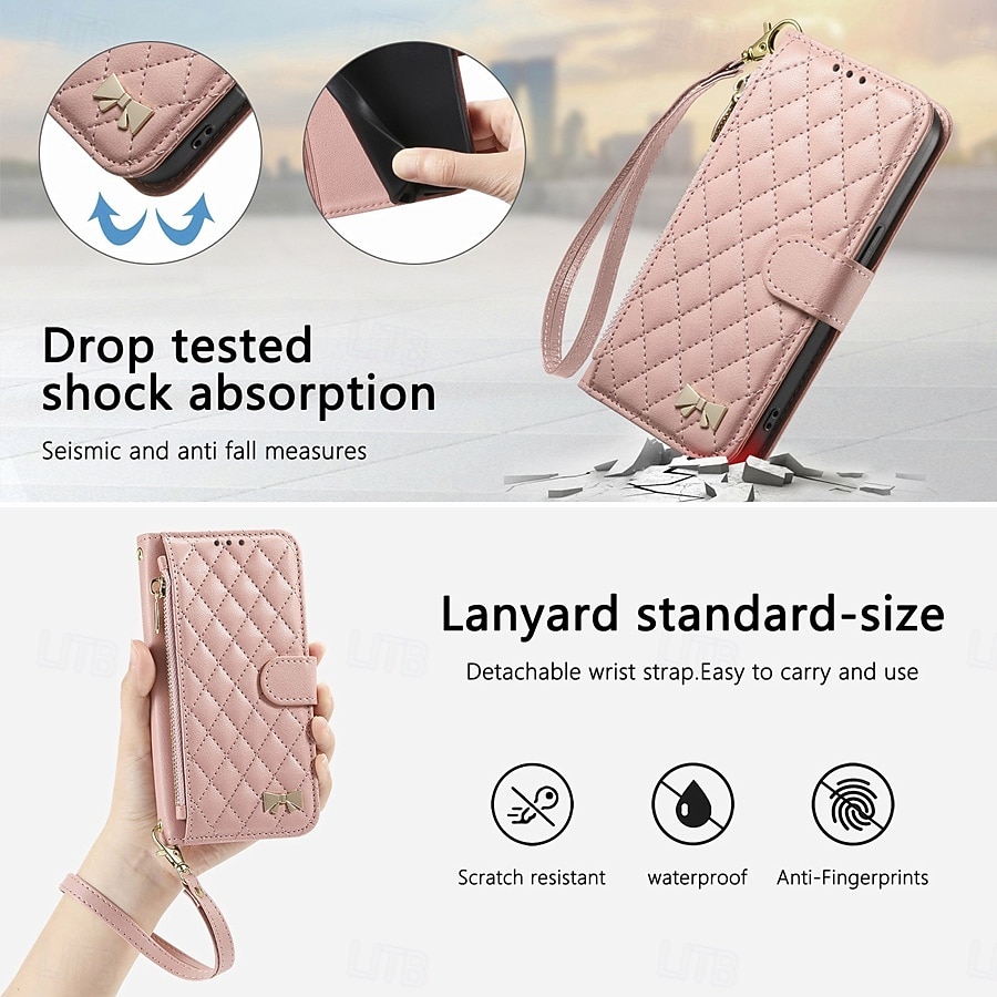 Phone Case For Samsung Galaxy S26 S26 Plus S26 Ultra Wallet Case Flip Cover Zipper with Wrist Strap Kickstand Retro TPU PU Leather 2026 - $19.99 –P20