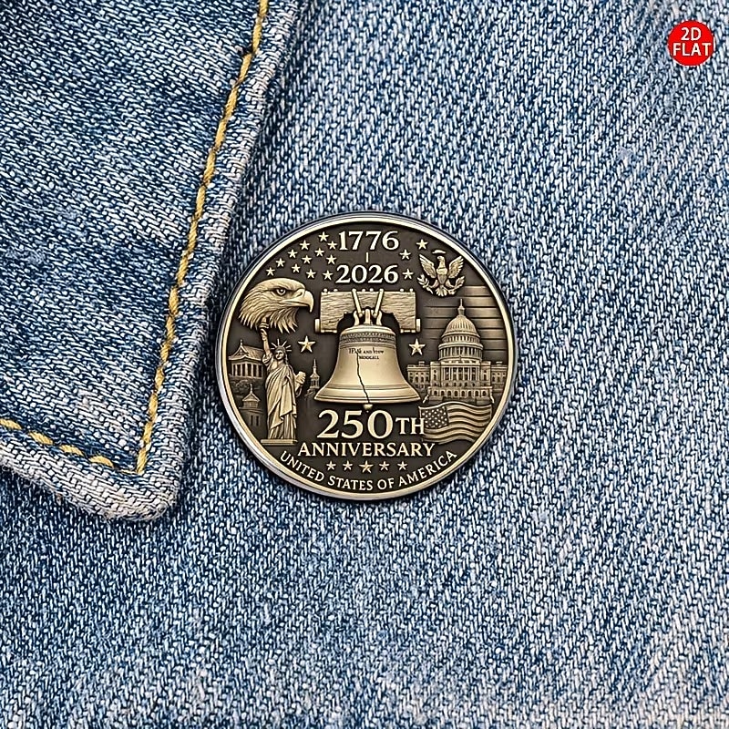 Set di 5 spille commemorative per il 250° anniversario americano, spilla unica e creativa per abbigliamento. &zaini, il regalo perfetto per i festival per valorizzare il tuo stile del 2026 a $15.99 –P5