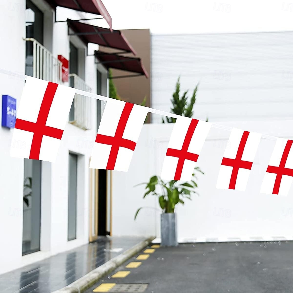 Banderín con bandera de Inglaterra para el Mundial de Fútbol de Verano (50 banderas, 14 metros), pequeño banderín con banderas inglesas para decoración de países, escuelas, fiestas y eventos 2026 - $16.99 –P4