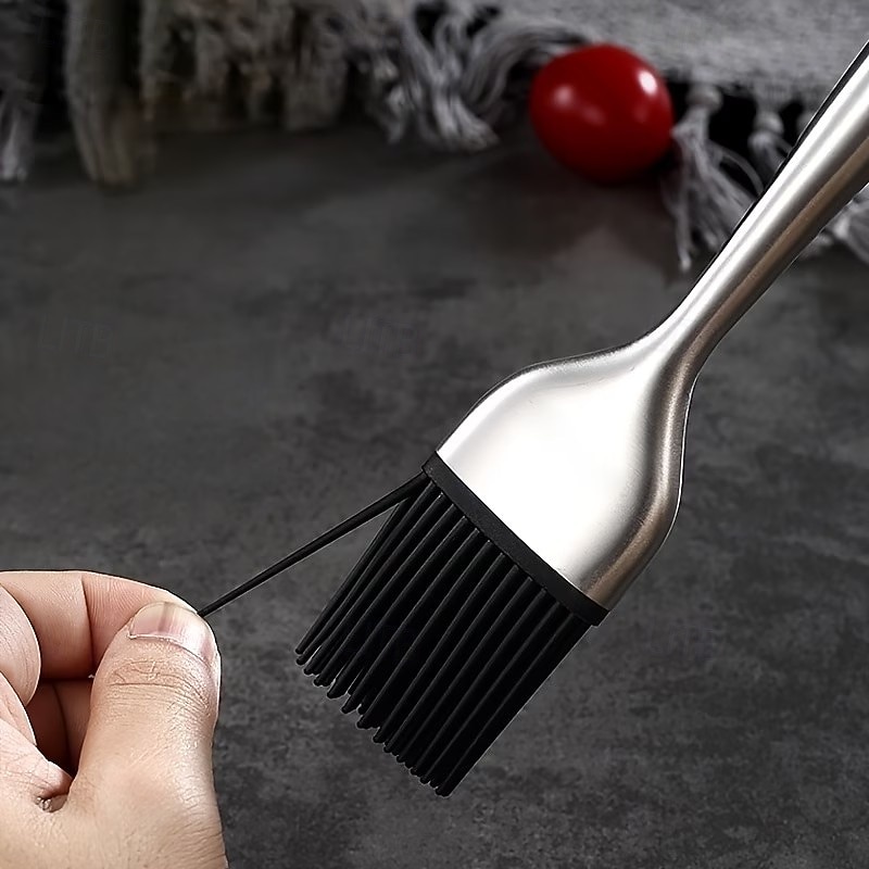 2PCS Heavy-Duty Stainless Steel Silicone Basting Brush with Ergonomic Handle - Non-Stick and Heat-Resistant, Suitable for Barbecue, Baking, Cooking, Grilling, Pancakes, Waffles, Barbecue Accessories 2026 - $20.99 –P6