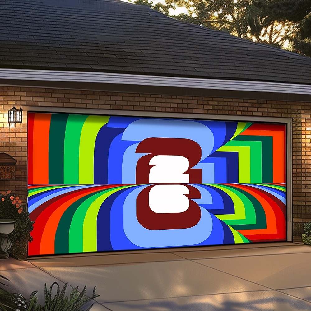 2026 Global Soccer Tournament Abstract Geometric Shapes Colorful Mosaic Patchwork Garage Door Banner Mural Outdoor House Yard Decor Modern Art Sports Fan Celebration Backdrop Large Sign 2026 - $49.99 –P5