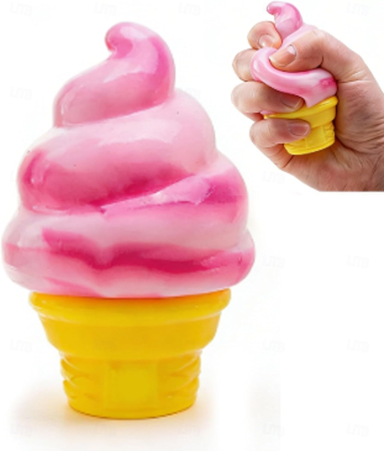 iskremklemme, søt sensorisk stressball med langsom rebound for angstlindring, påskekurvfyll, bursdagsgave &Sommerens sensoriske leketøy for angstlindring for alle 2026 - $15.99 –P5