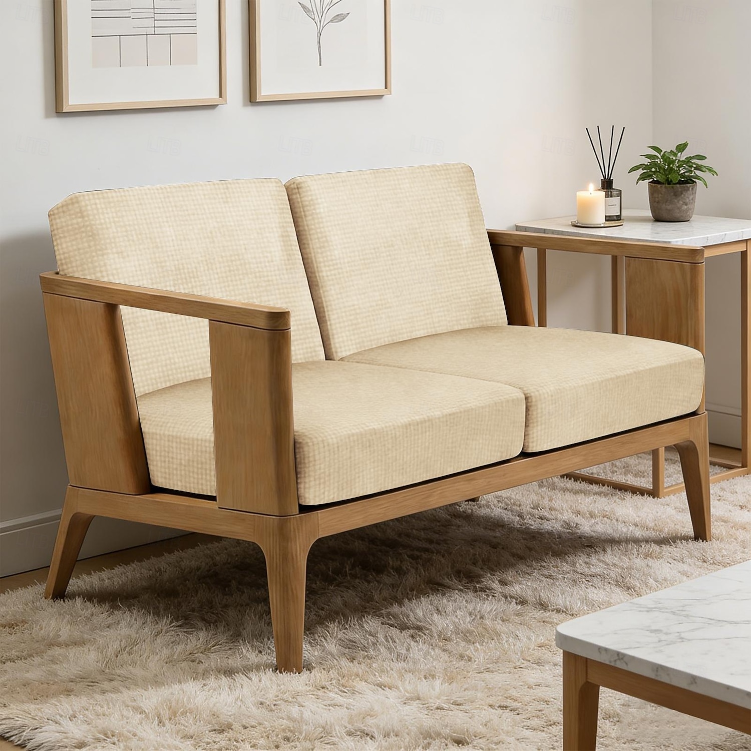 4 stuks stretch kussenhoezen voor buiten, 100% waterdicht, vervangende hoezen voor tuinbanken en -sofa's, wasbare en herbruikbare meubelbeschermers. 2026 - $45.99 –P24