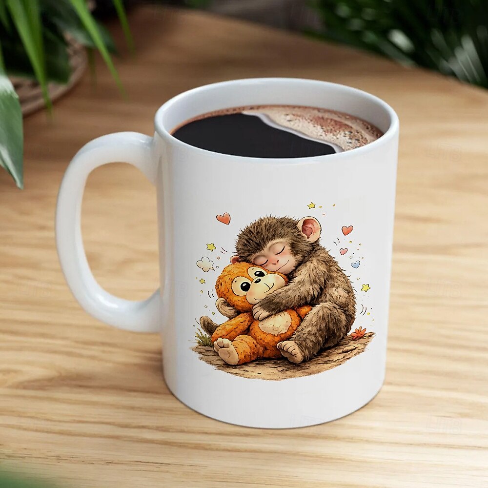 Tazza Team Punch Monkey Meme tazza da caffè divertente Meme Protect Punch Monkey Meme regalo per amanti degli animali tazza da caffè divertente per amici e colleghi tazza in ceramica sicura per del 2026 a $16.99 –P2