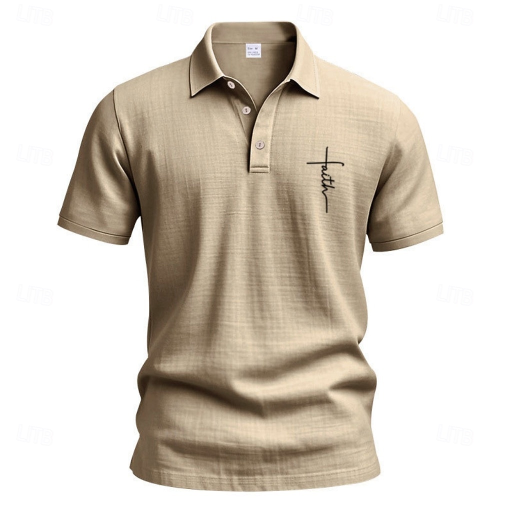 Homens Camisa de linho Camisas Polo Casual Rua Lapela Manga Curta Básico Moderno Cruz Botões Verão Primavera Normal Preto Branco Azul Marinha cáqui Verde Tropa Cinzento Camisa de linho de 2026 por $25.99 –P4