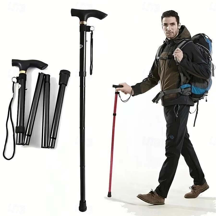عصا مشي قابلة للطي فائقة الخفة مع تمديد سريع في ثانية واحدة، من معدات المشي الأساسية ذات طرف مقاوم للتآكل، ومقبض مريح من مادة EVA، عصا مشي محمولة مناسبة للمشي لمسافات طويلة وتسلق الجبال 2026 - $13.99 –P5