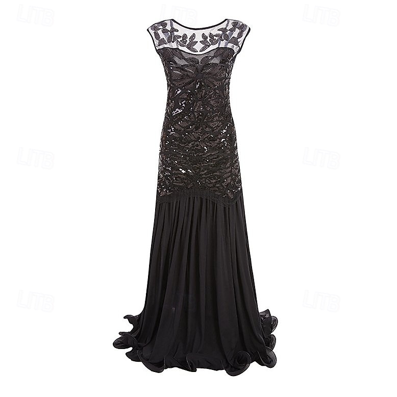 Rugido 20s 1920s Hasta el Tobillo Vestidos Vestido de noche Vestido de fiesta de graduación Sin Mangas El gran Gatsby Tallas Grandes Invitado a la boda Lentejuelas Disfraz Mujer Carnaval Mascarada 2026 - $62.99 –P13