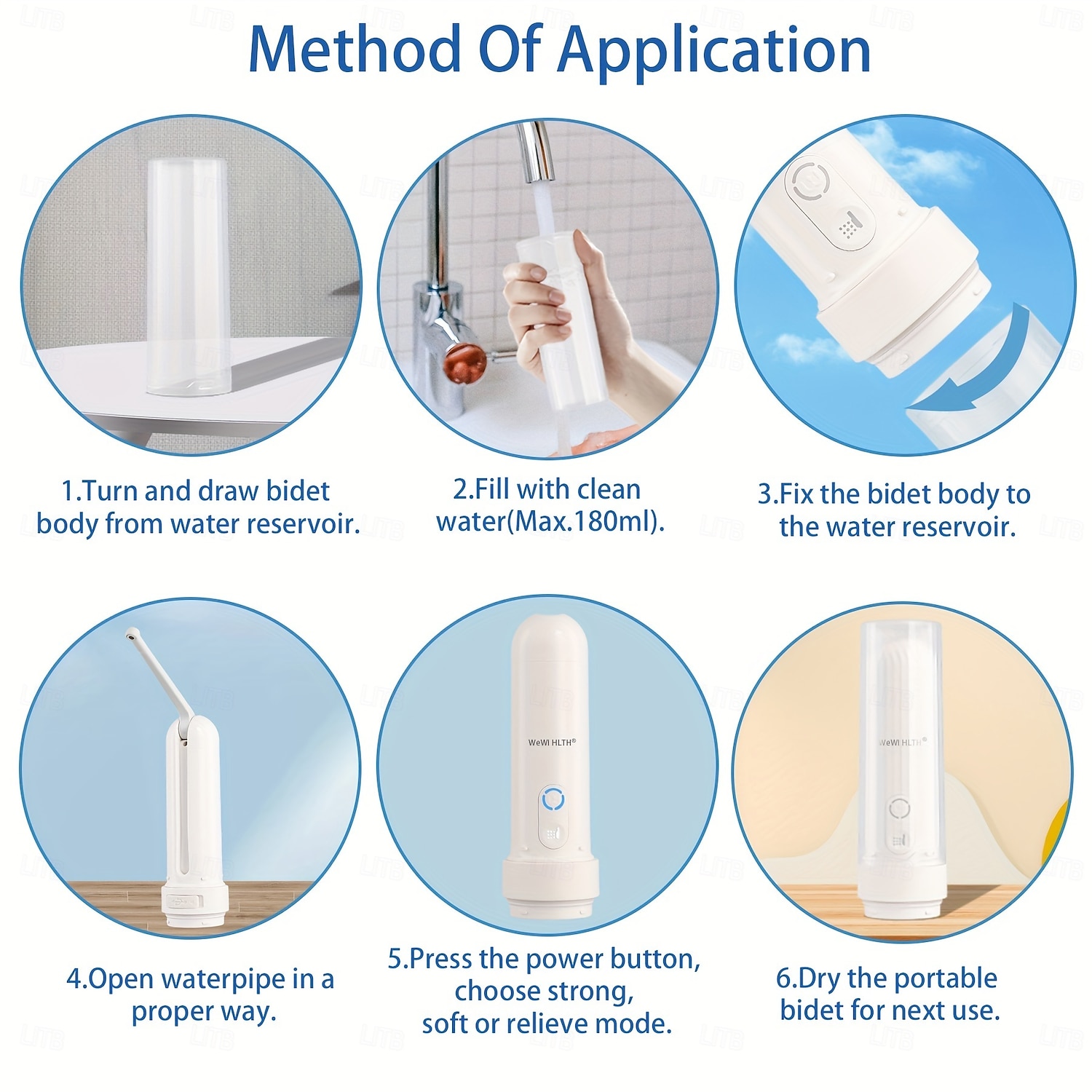 Electric Portable Bidet for Travel & Postpartum Care, Handheld Rechargeable Bidet Sprayer with 350ml Bottle, IPX7 Waterproof for Maternity, Baby, Seniors, Camping, Personal Hygiene Recovery 2026 - $53.99 –P5