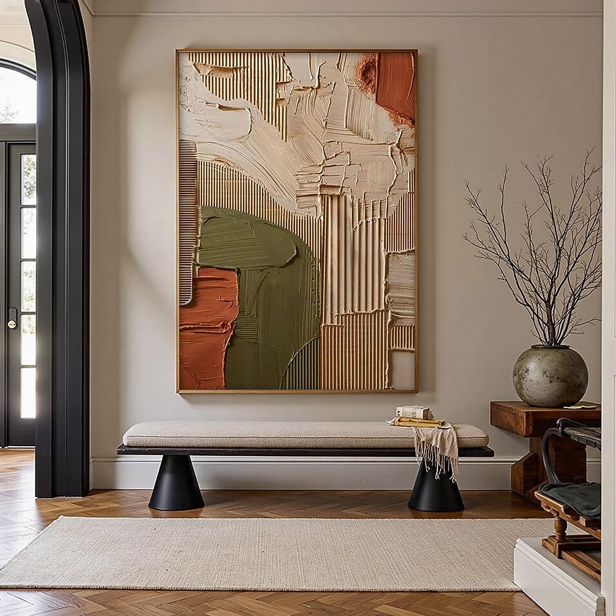 Velká originální texturovaná špachtle abstraktní malba olejomalba na plátně, velké nástěnné umění moderního obývacího pokoje nástěnná dekorace 2026 - $74.99 –P7