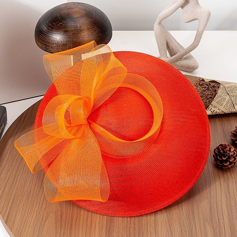 fascinators polyester Bryllup Bursdag Elegant søt stil Med Sløyfe Tyll Hodeplagg Hodeplagg 2026 - $27.99 –P7