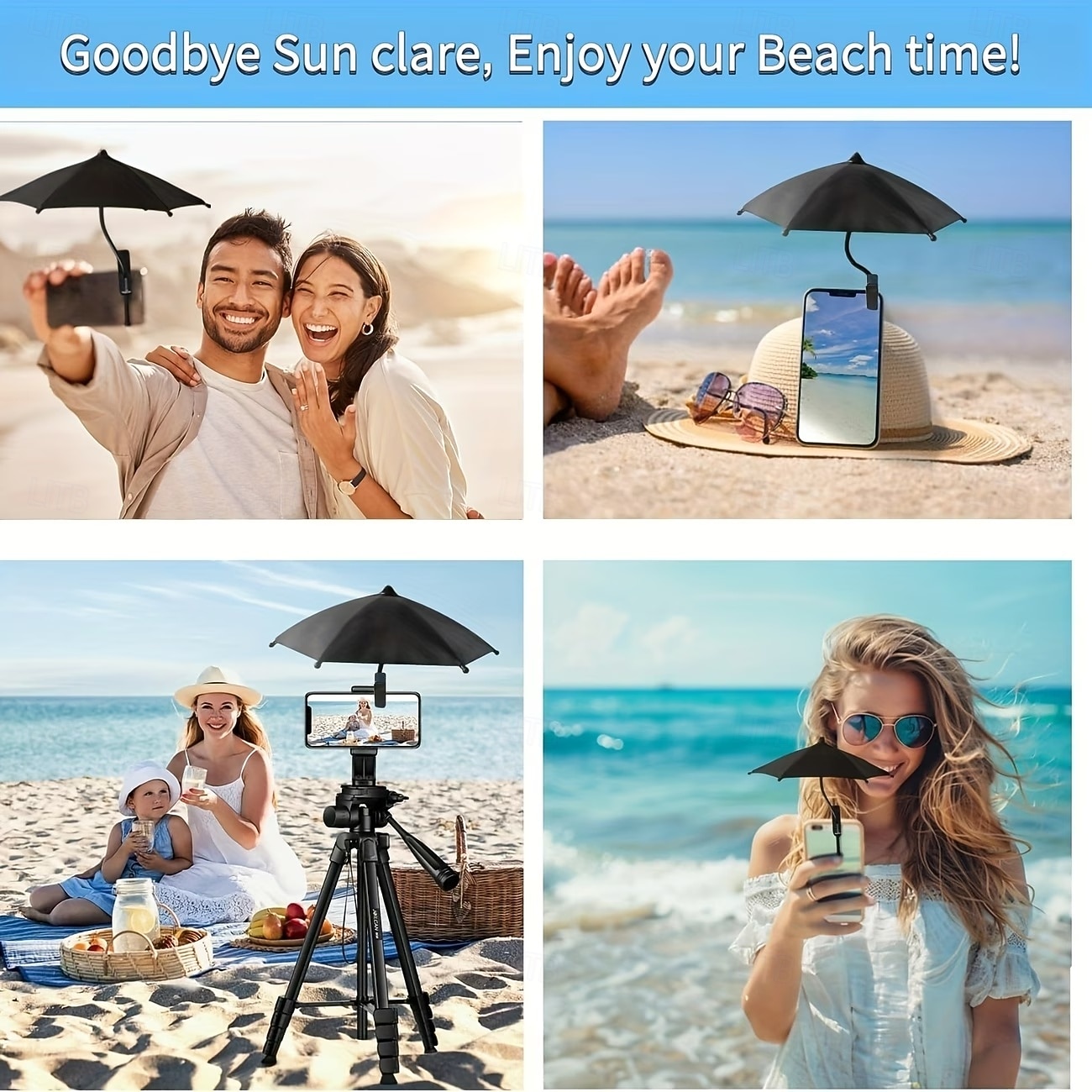 Biegsame Handy-Sonnenblende, Mini-Sonnenblende für Outdoor-Aktivitäten, schützt das Handy vor Sonne und Regen, verhindert Blendung und Spiegelungen beim Fotografieren, einfach zu bedienen, kein 2026 - $19.99 –P2
