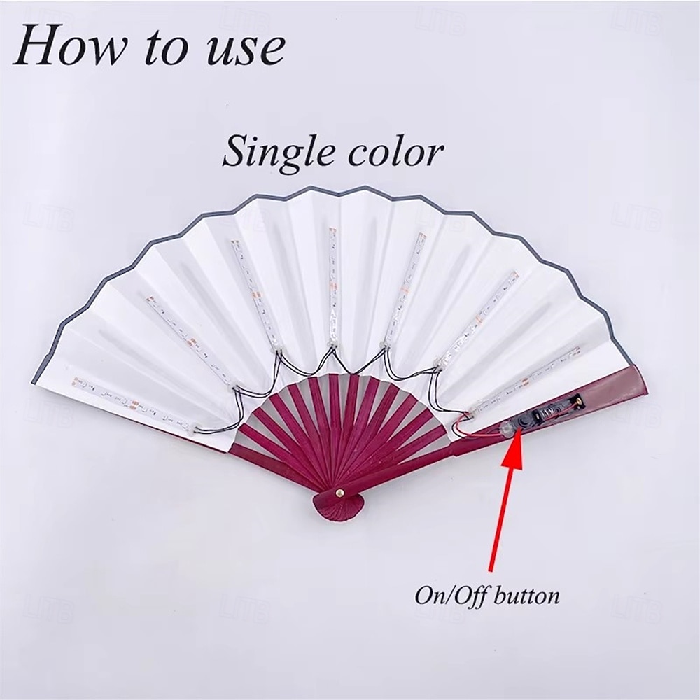 10 Inch Luminous Fan, Luminous And Colorful, Foldable Fan, Bar, Trampoline, Nightclub, Party, Stage, Atmosphere Props, Small Night Lights, Decorative Lights 1pc 2026 - $16.49 –P7