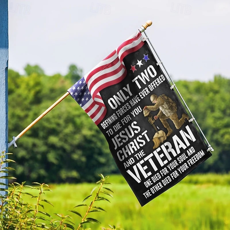 Endast två definierande krafter har någonsin erbjudit sig att dö för dig Jesus Kristus och veteraner. Veteranens dag minnesdag för fallna soldater. U.S. 250-årsjubileum 2026 - $17.99 –P8