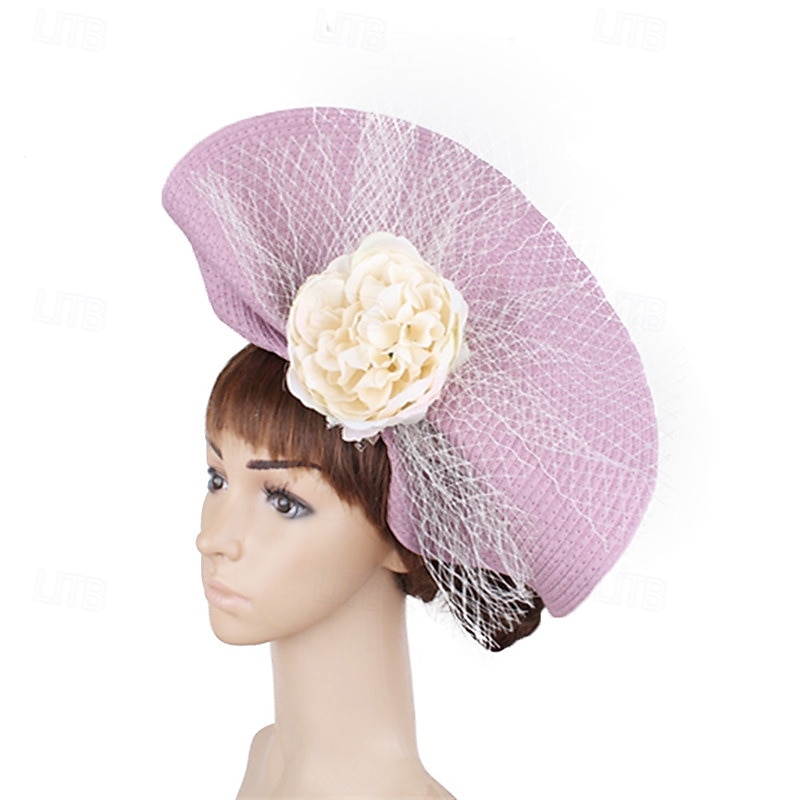Fascinator Carta pura Matrimonio Compleanno Vintage Carino Retrò Con Fiore Tulle Copricapo Copricapo del 2026 a $34.99 –P1