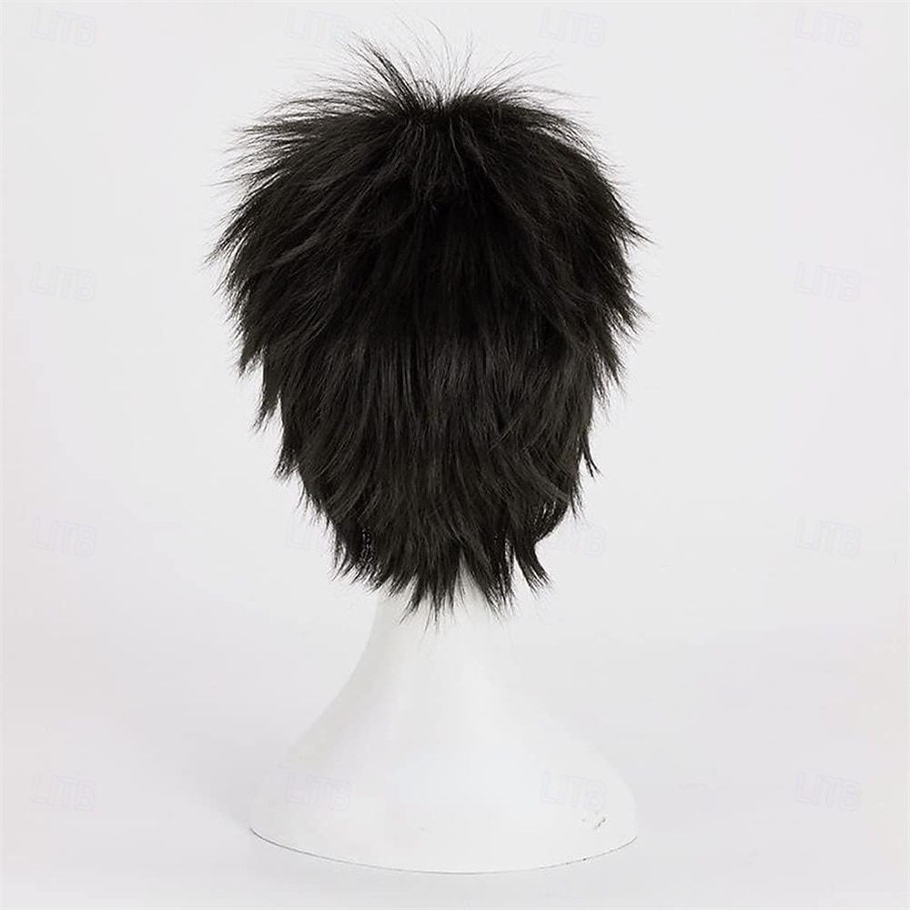 Peluca negra corta y puntiaguda de aventurero oceánico para fiesta de cosplay 2026 - $24.99 –P3